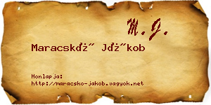 Maracskó Jákob névjegykártya